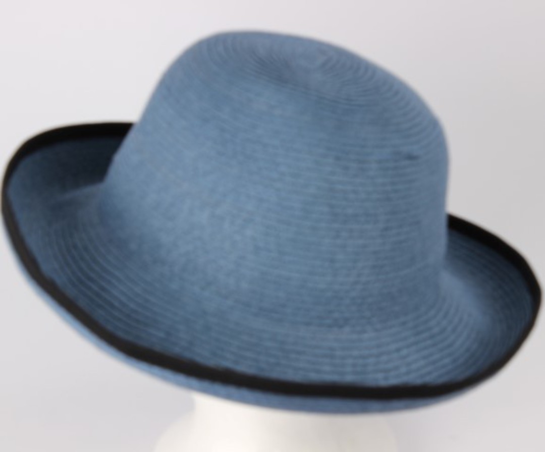 Ladies contrast braid hat blue Style : HS/1379 image 0
